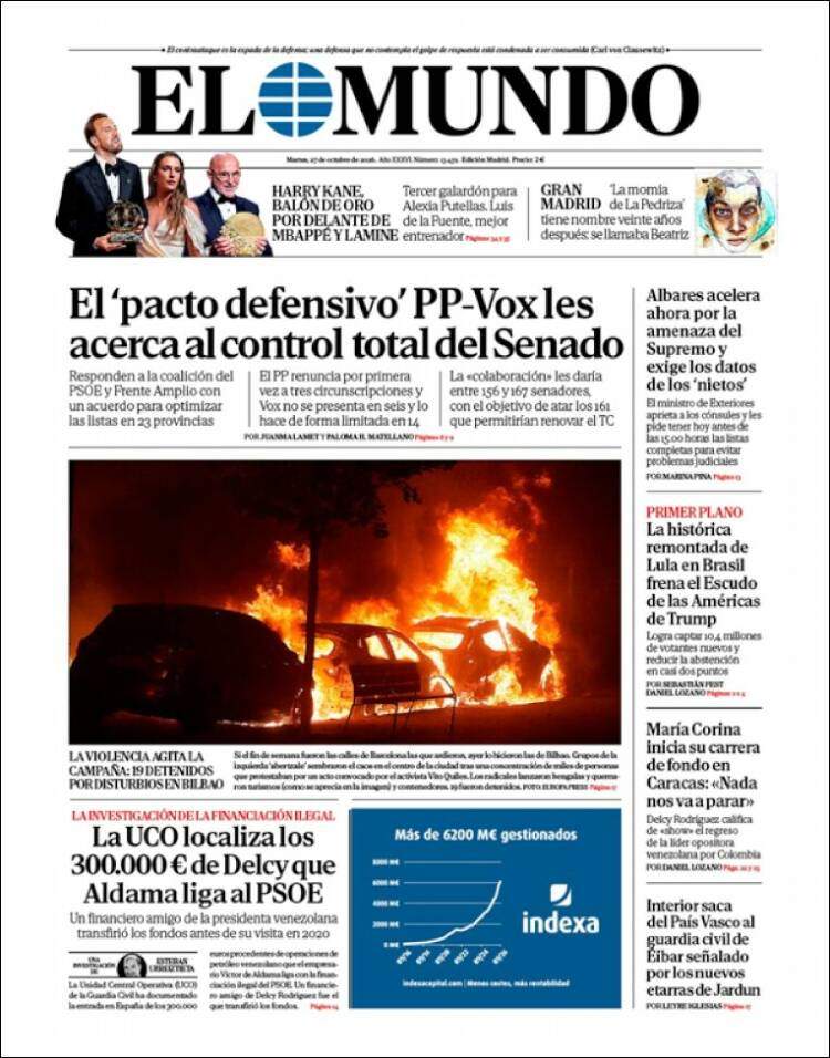 'El Mundo', 27 d'octubre de 2026 'El Mundo', 27 d'octubre de 2026
