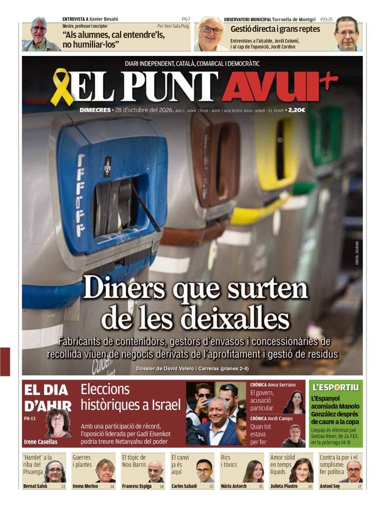 'El Punt Avui', 28 d'octubre de 2026