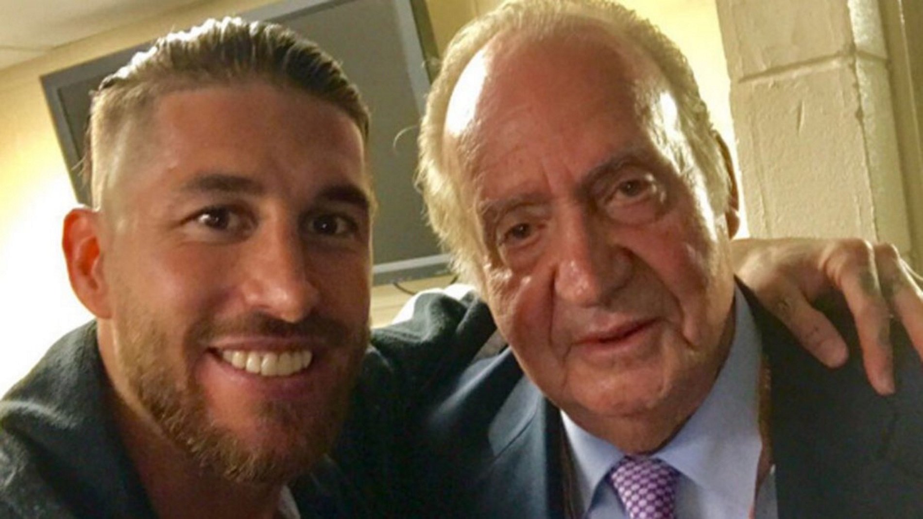 La última del rey Juan Carlos: acompañó a Sergio Ramos al control antidopaje