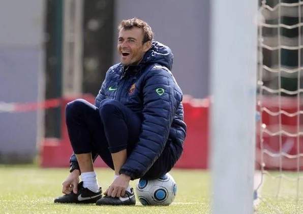 Luis Enrique, en l'època del Barça B Luis Enrique, en l'època del Barça B
