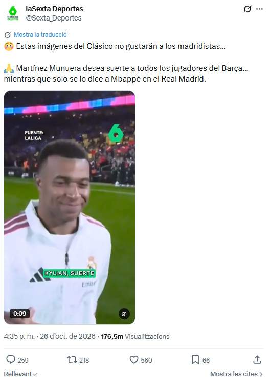Tuit de La Sexta Tuit de La Sexta