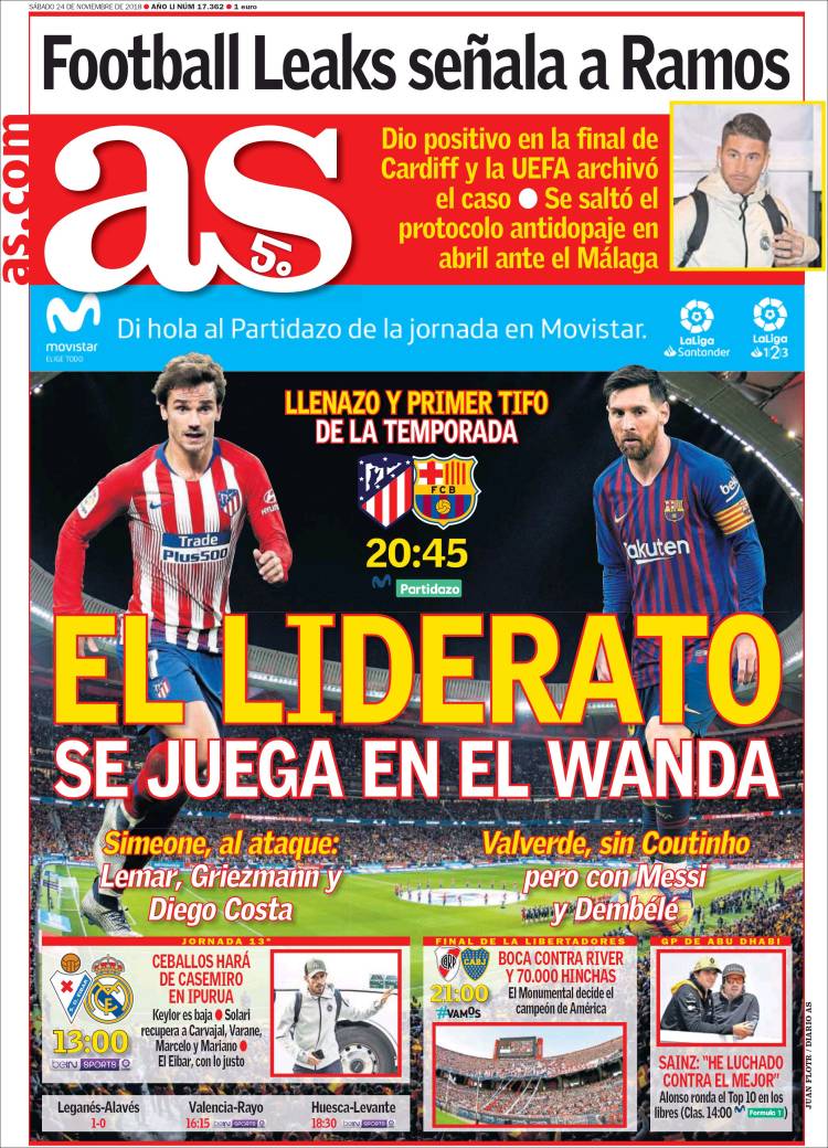 As Portada 24 11 2018 As Portada 24 11 2018