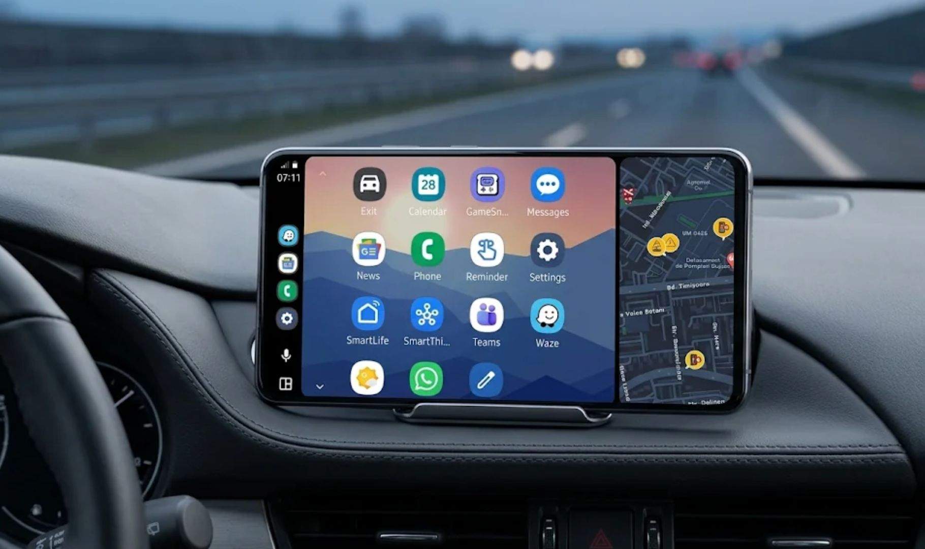 Han conseguido que Android Auto funcione en la propia pantalla de tu móvil