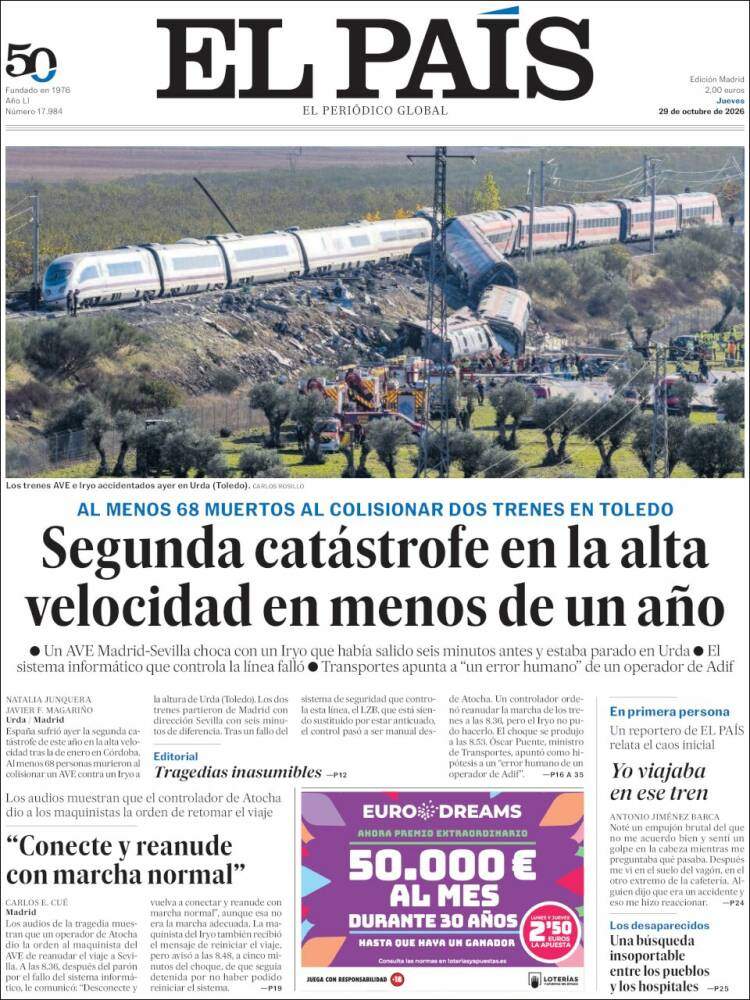 'El País', 29 d'octubre de 2026 'El País', 29 d'octubre de 2026