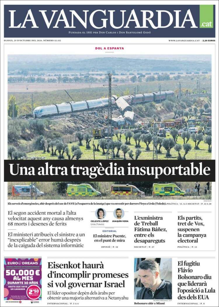'La Vanguardia', 29 d'octubre de 2026 'La Vanguardia', 29 d'octubre de 2026