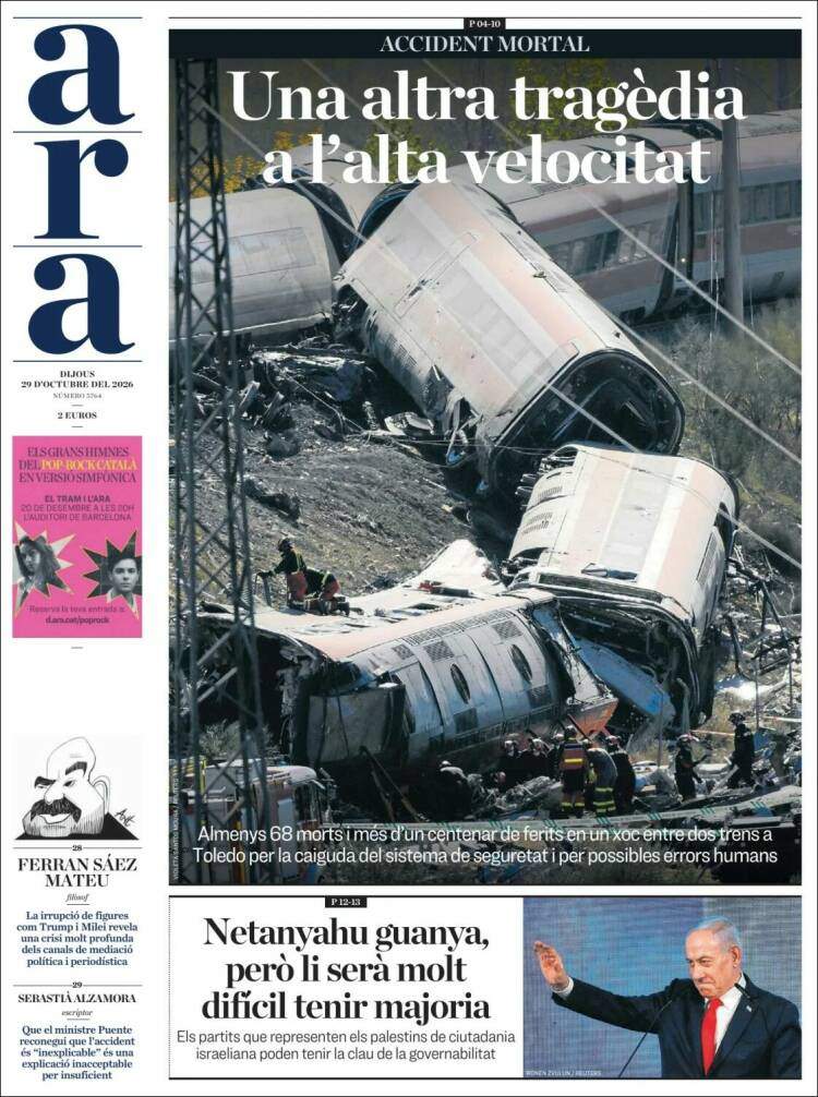 'Ara', 29 d'octubre de 2026 'Ara', 29 d'octubre de 2026