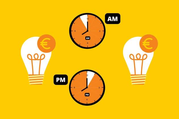 Precio de la luz  horas caras