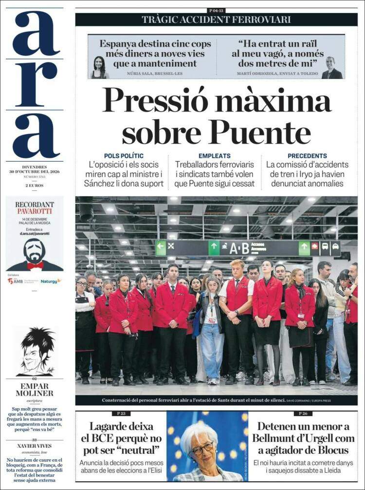 'Ara', 30 d'octubre de 2026 'Ara', 30 d'octubre de 2026