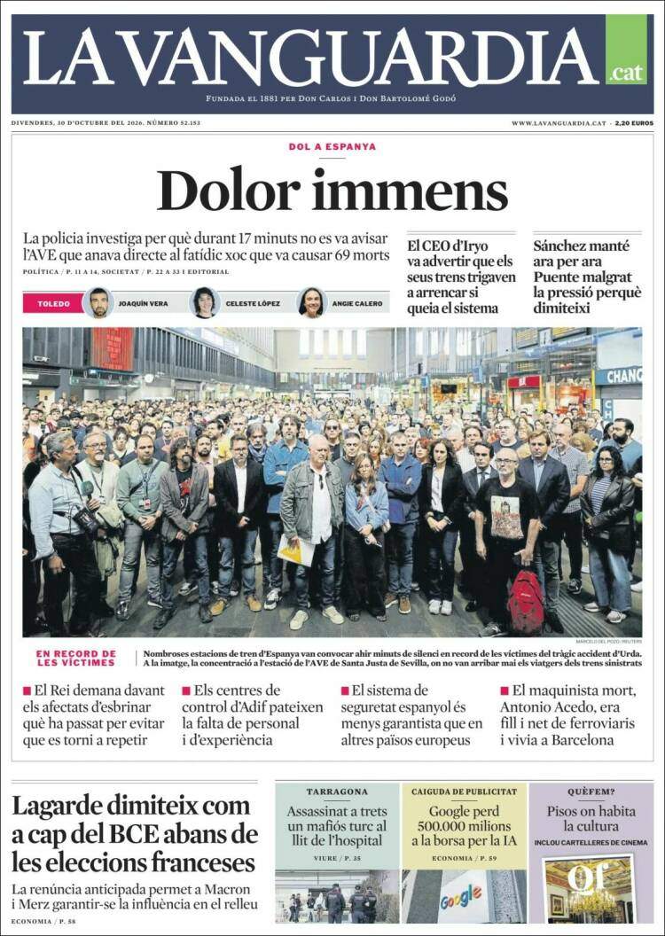 'La Vanguardia', 30 d'octubre de 2026 'La Vanguardia', 30 d'octubre de 2026