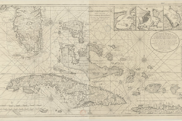 Mapa neerlandés de Cuba (1799). Fuente Bibliothèque Nationale de France