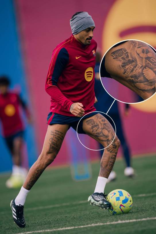 El tatuatges de Raphinha / Instagram