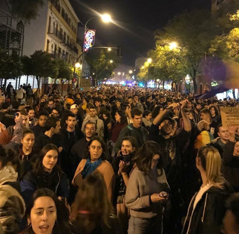Manifestaciones contra Vox en Andalucía