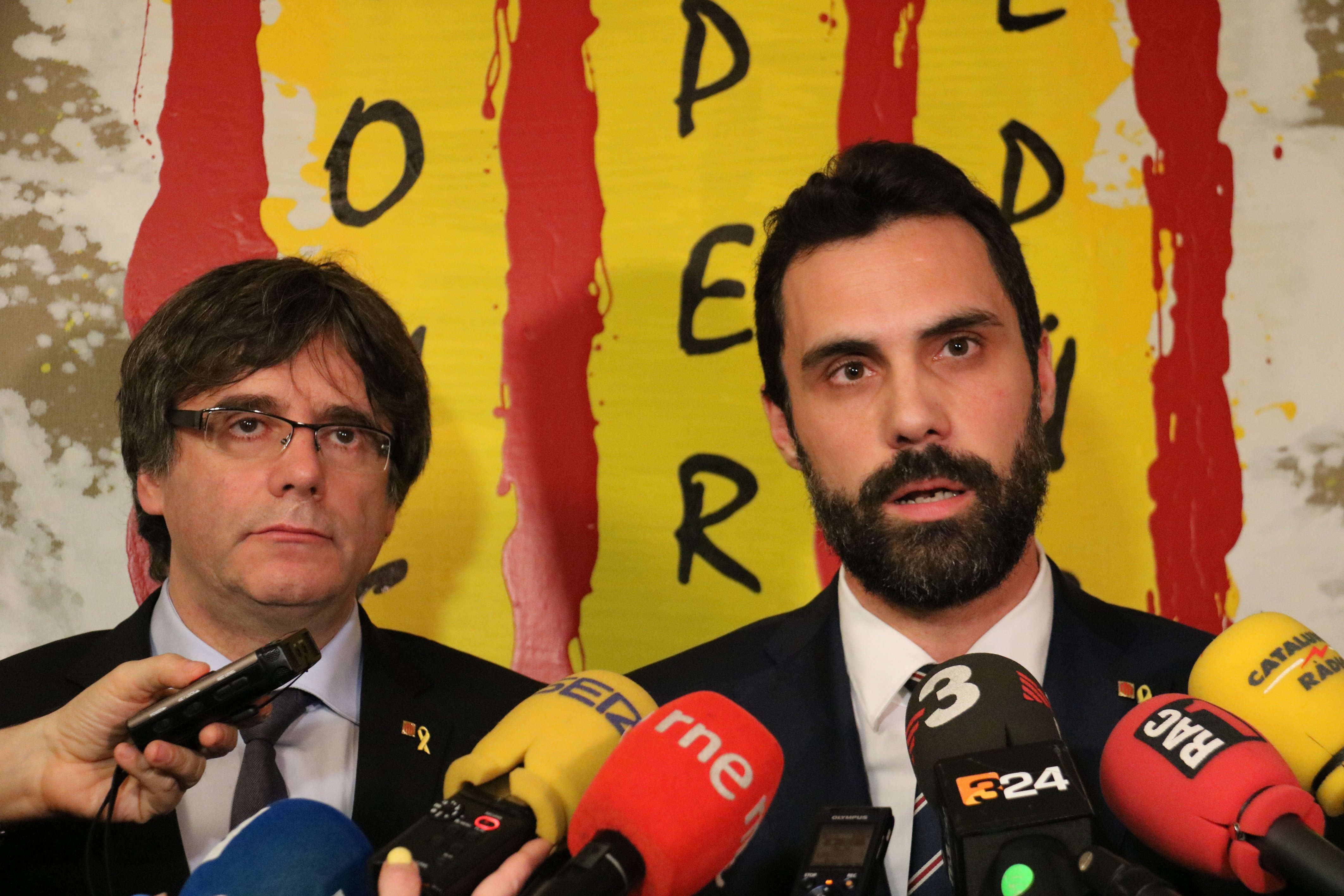 Puigdemont i Torrent demanen a Sánchez que es mogui després de la irrupció de Vox