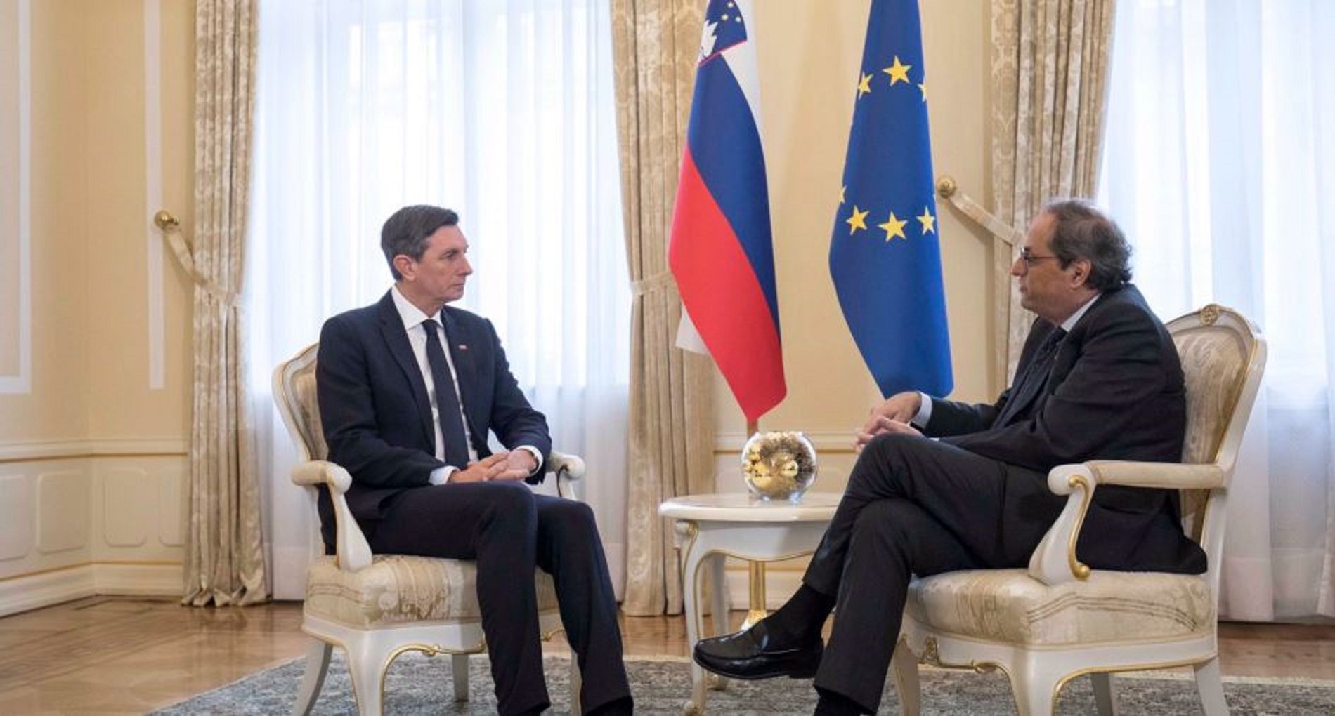 El presidente de Eslovenia recibe a Quim Torra