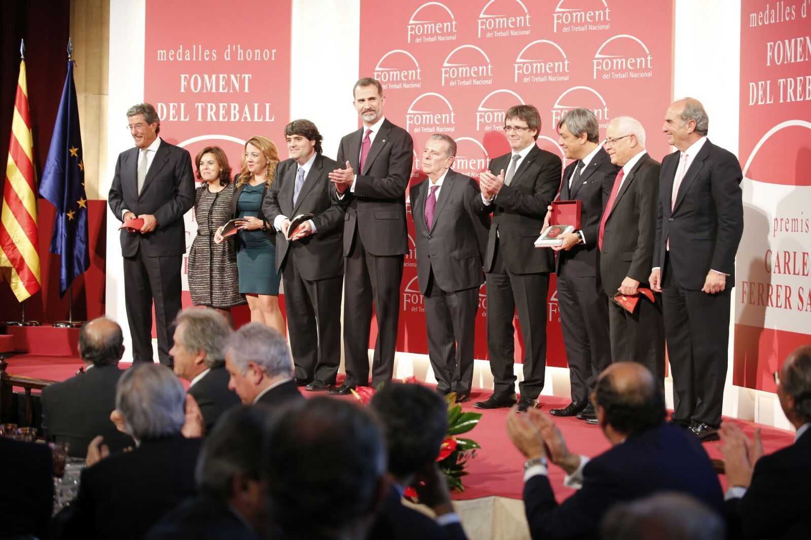 El Rei i Puigdemont, als premis de Foment del Treball