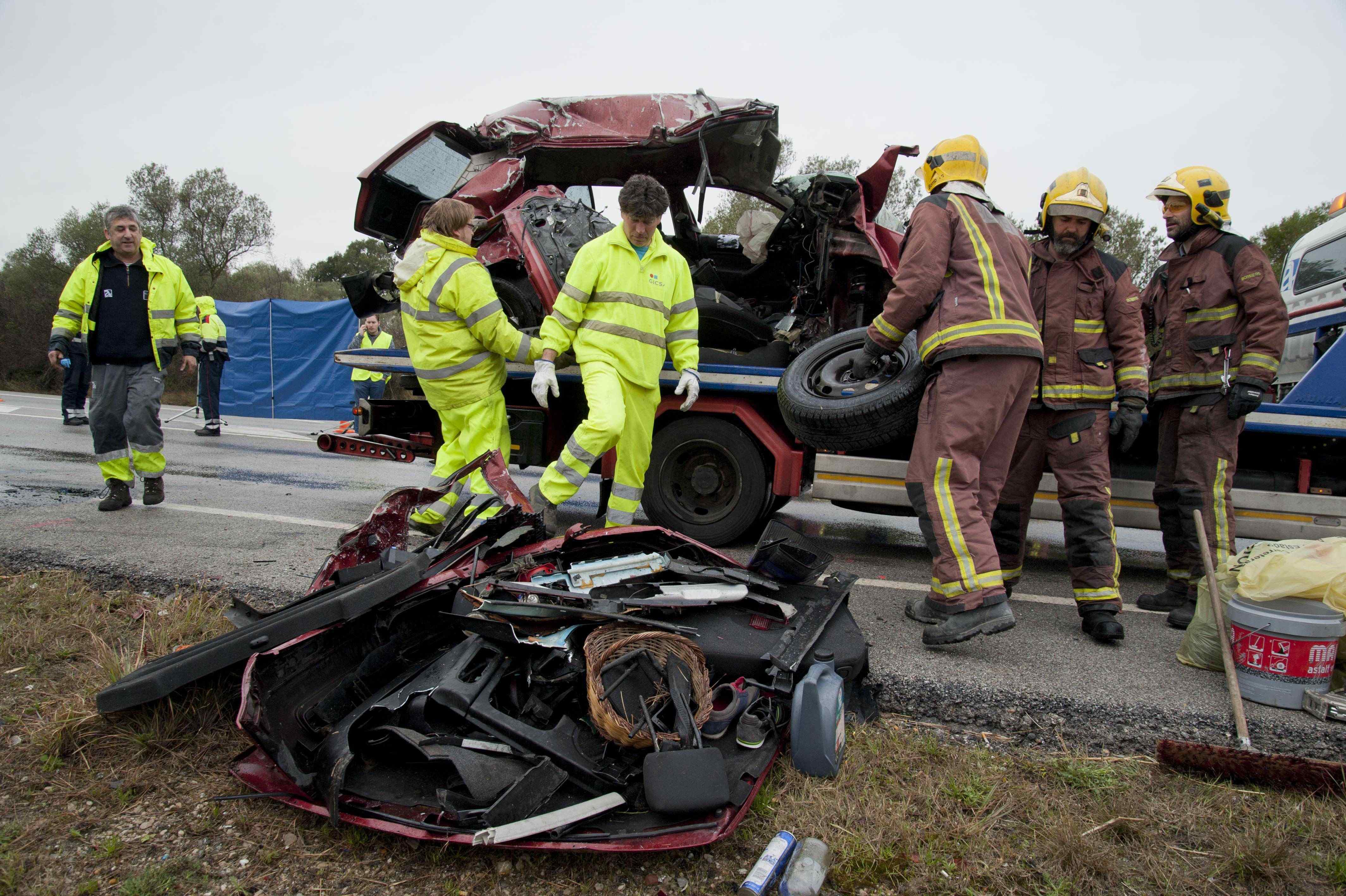 Set víctimes mortals en un accident a la N-II prop de Figueres