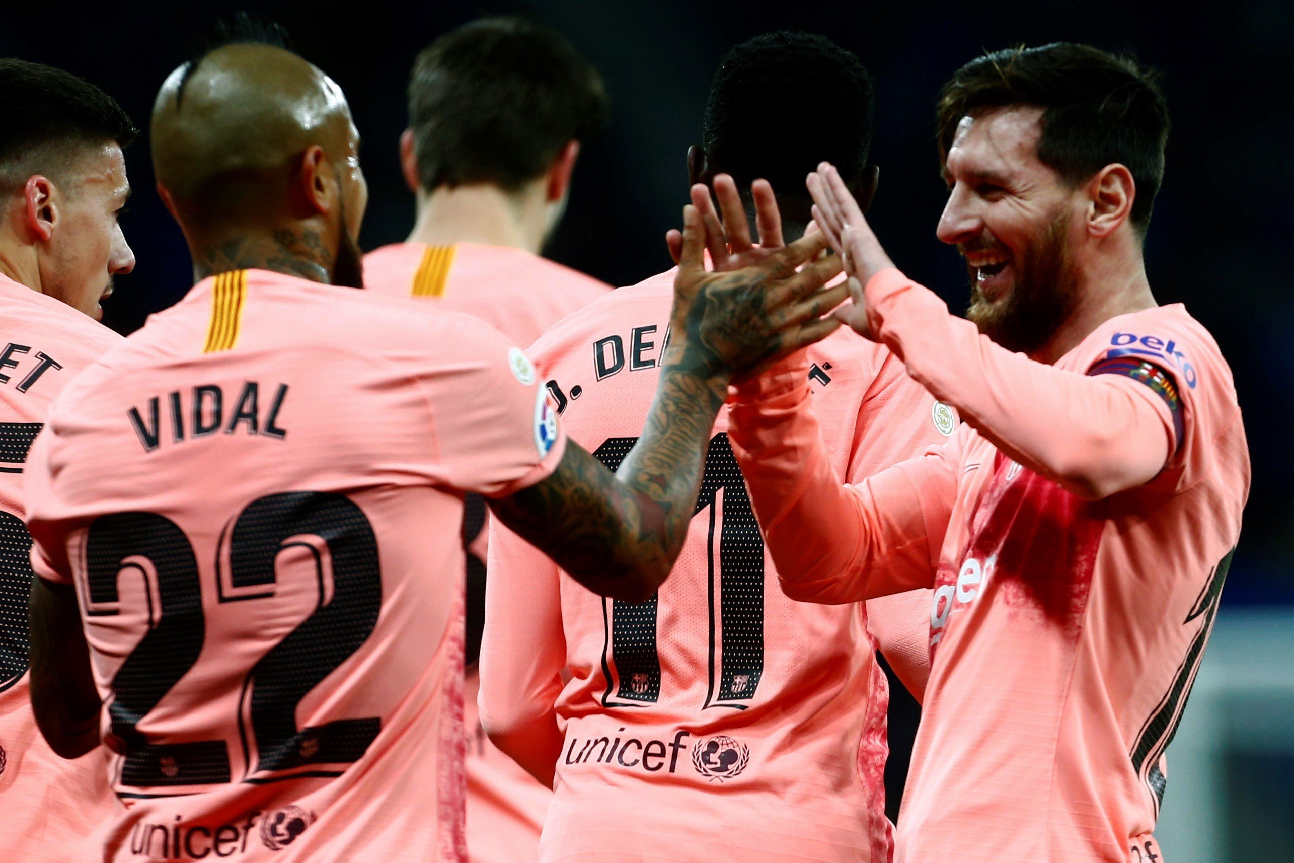 El Barça de Messi golea al Espanyol