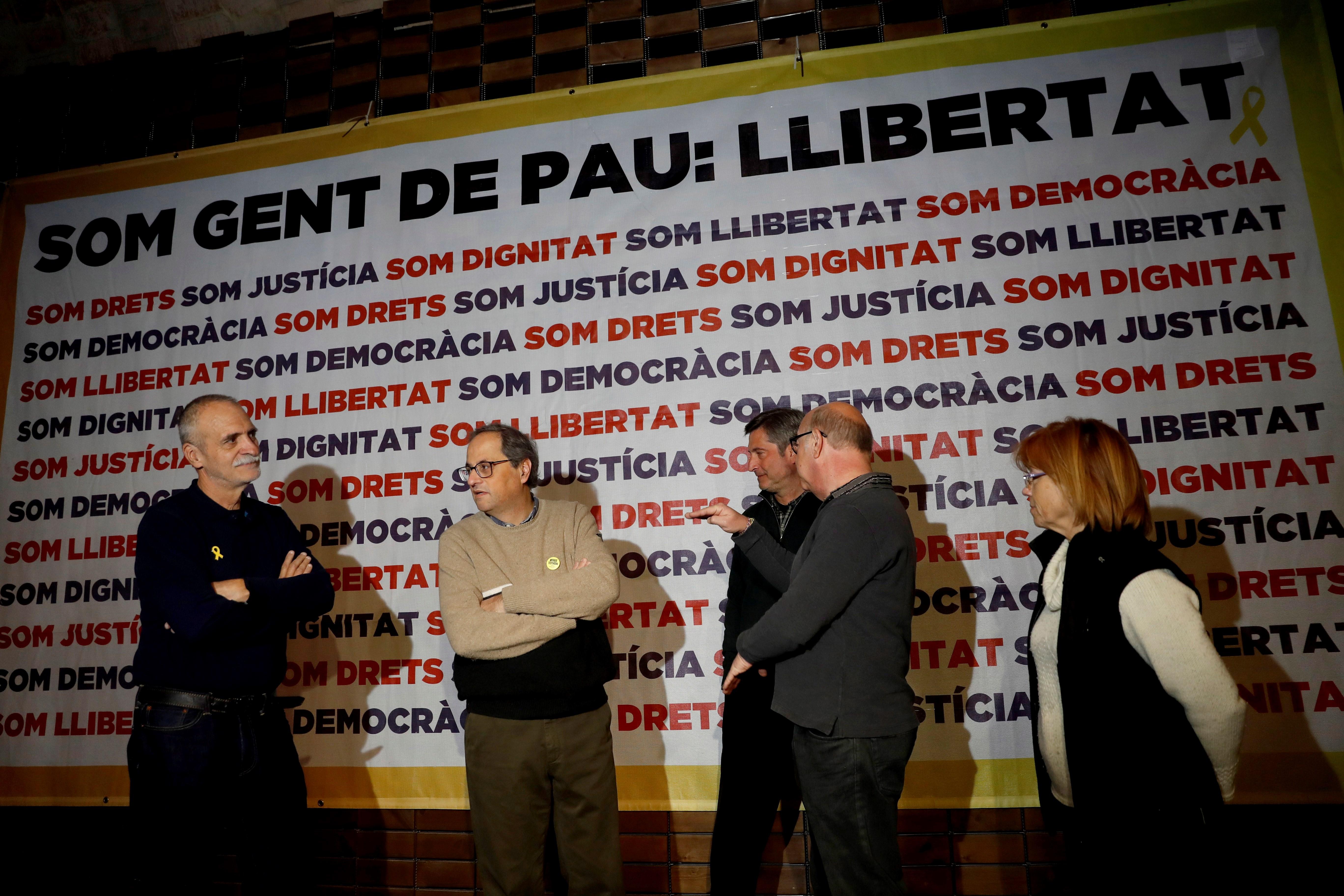 Quim Torra begins two nights of fasting at Montserrat, for Catalan hunger strikers