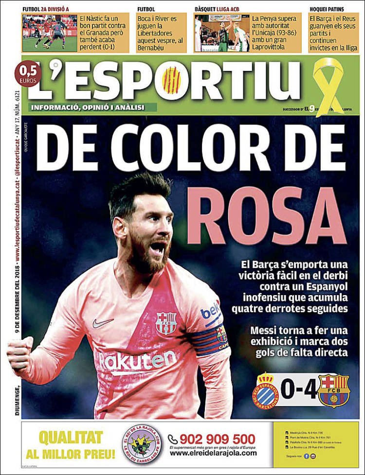 L'Esportiu Portada 09 12 2018