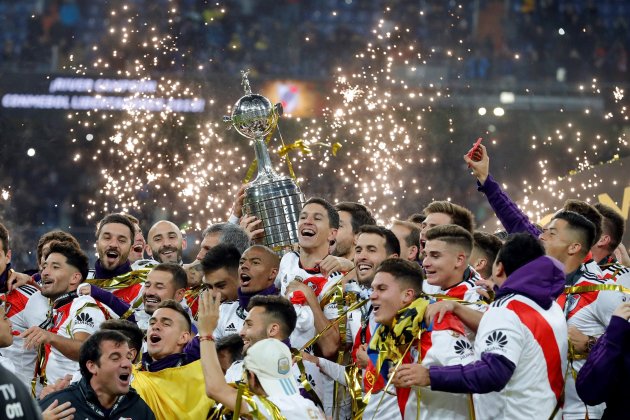 Celebración Copa River Santiago Bernabéu Boca Libertadores EFE