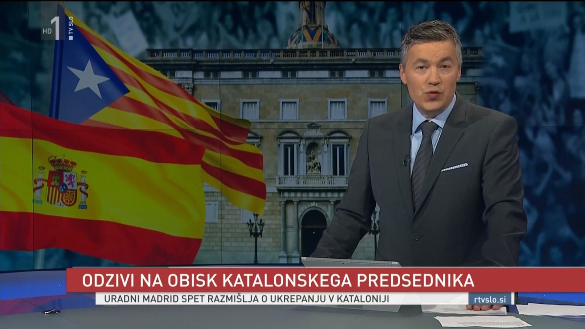 Vídeo: La televisió eslovena al·lucina amb el "tsunami polític" per les declaracions de Torra