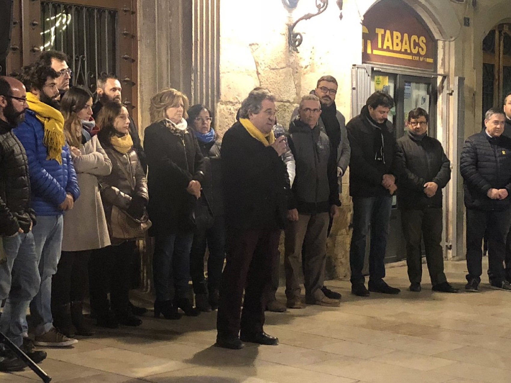 Acto de solidaridad con Josep Andreu en su tercer día de huelga de hambre