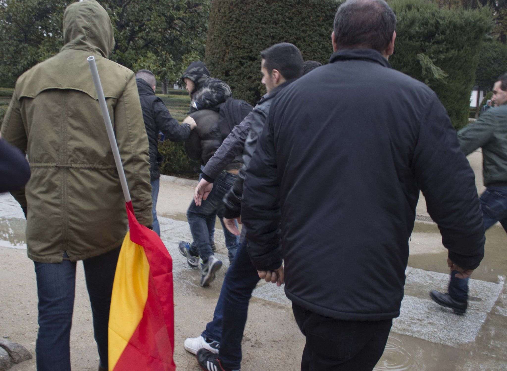 Agredeixen un activista en la manifestació en homenatge a Franco a Madrid