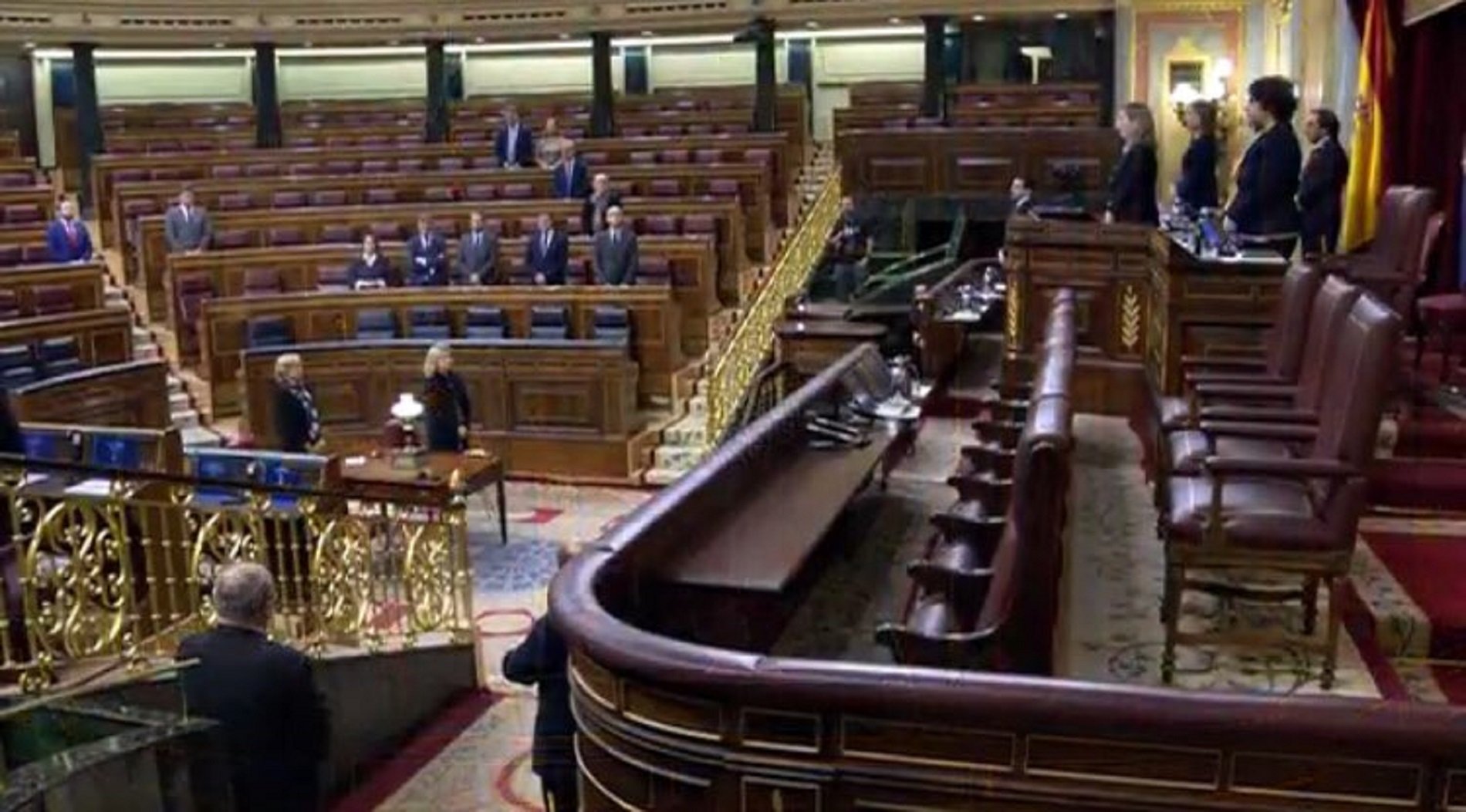El Congreso, casi vacío durante el minuto de silencio por Laura Luelmo