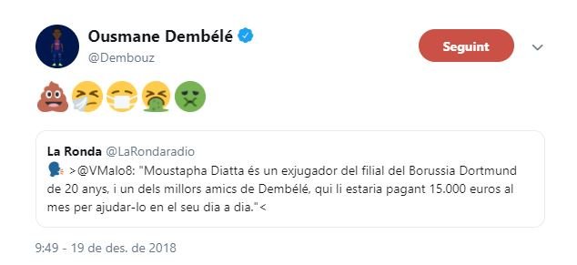Dembélé respuesta Twitter