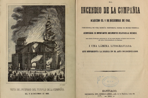 Josep Besa funda al Cuerpo de Bomberos de Santiago de Chile. Nómina de víctimas publicada por el gobierno chileno. Fuente Biblioteca del Congrès dels Estats Units