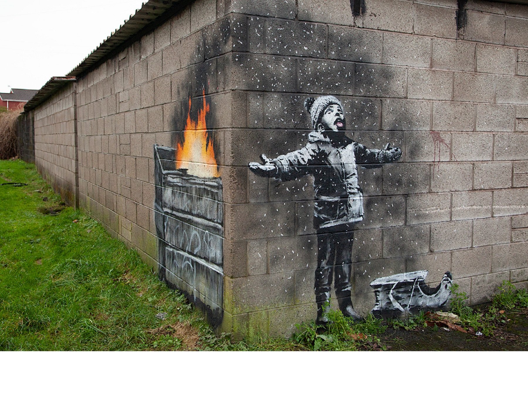 Apareix un grafiti de Banksy a la ciutat gal·lesa de Port Talbot