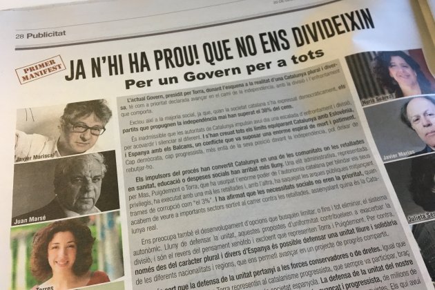 manifiesto intelectuales contra Torra