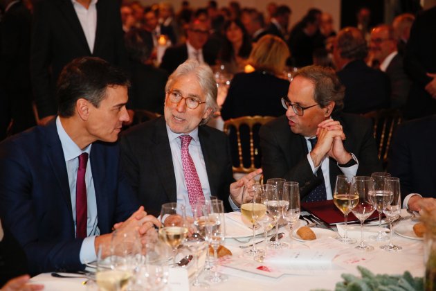 pedro sanchez quim torra josep sanchez llibre sopar foment - sergi alcazar