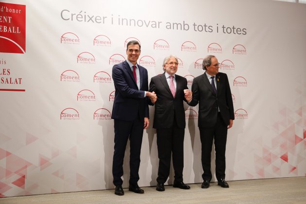 pedro sanchez quim torra josep sanchez llibre sopar foment - sergi alcazar