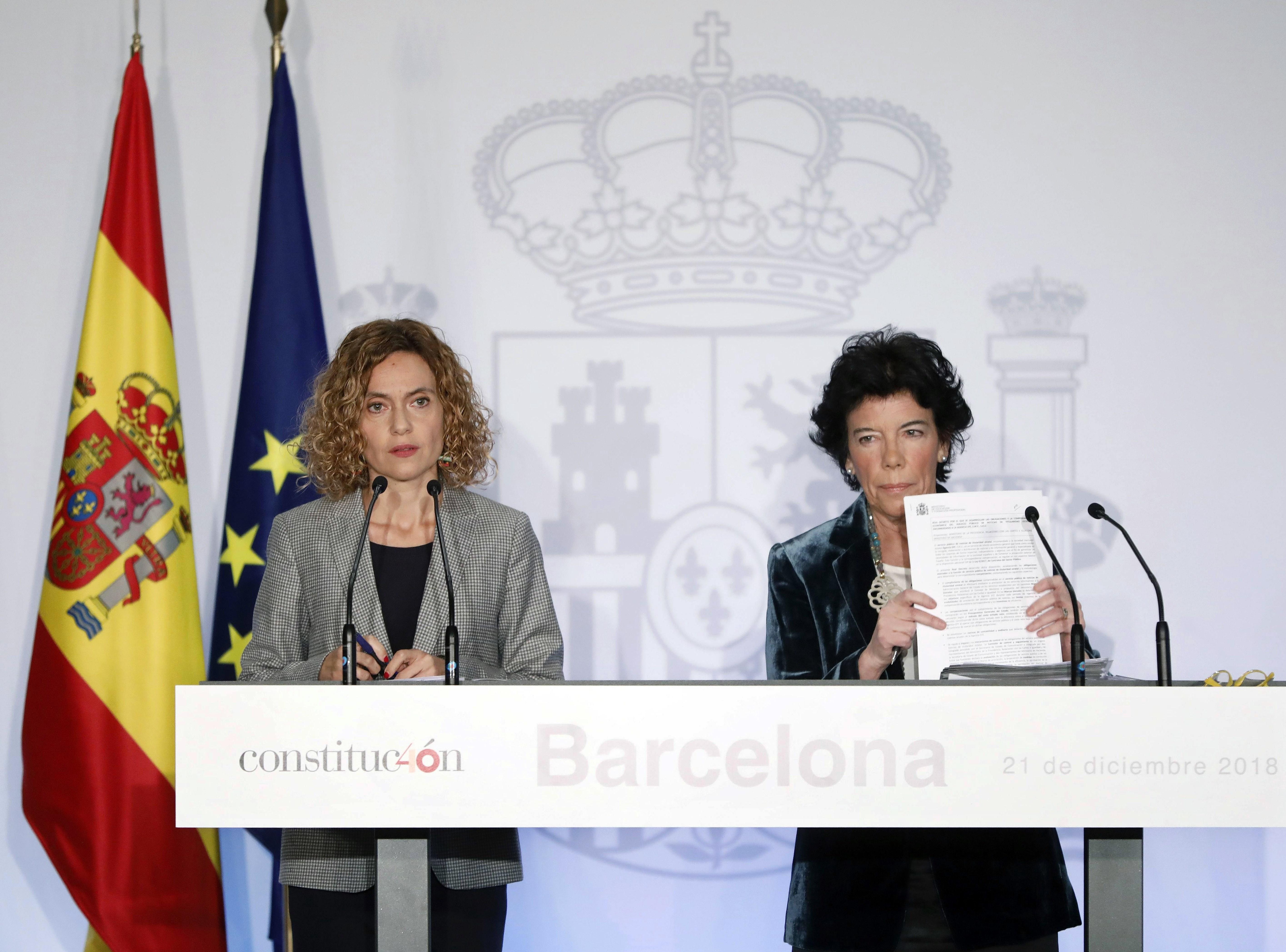 The Spanish government, in Barcelona, avoids discussing the Catalan prisoners
