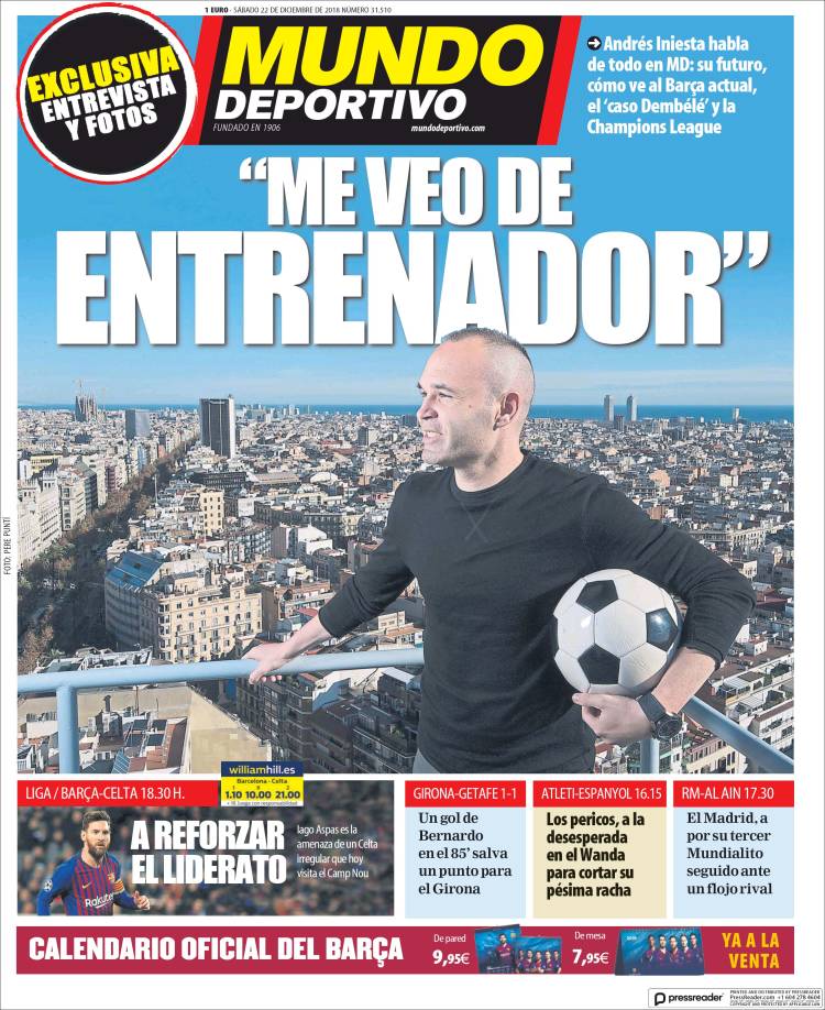 Mundo Deportivo Portada 22 12 2018