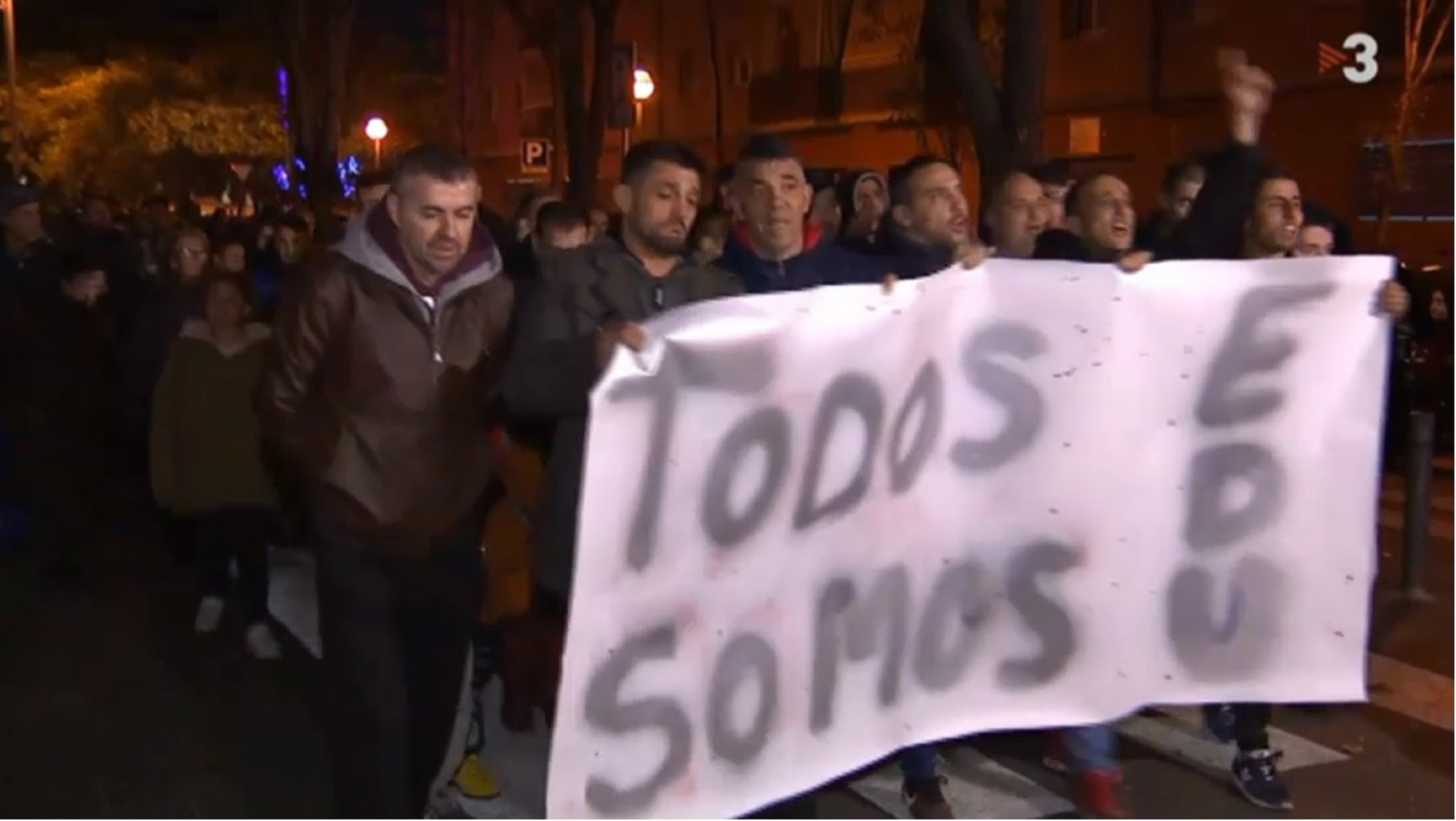 Manifestació contra l'assassí de Baró de Viver