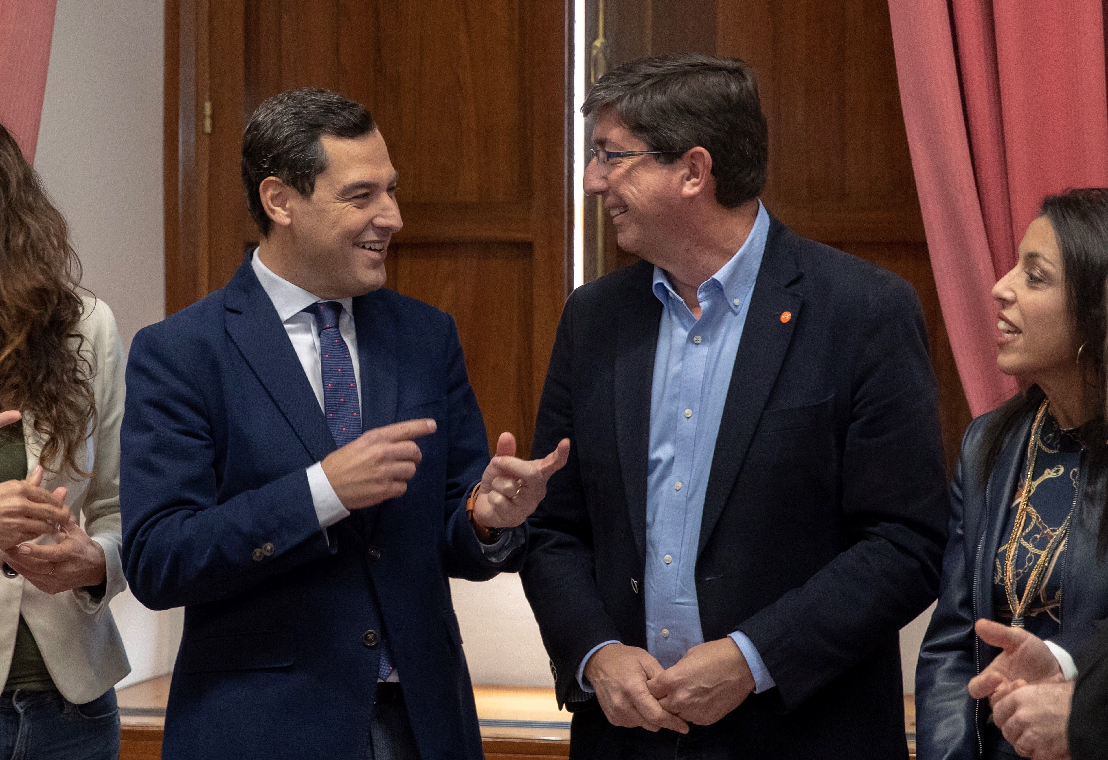 PP y Cs cierran un acuerdo: Moreno sería presidente y Marín, vicepresidente