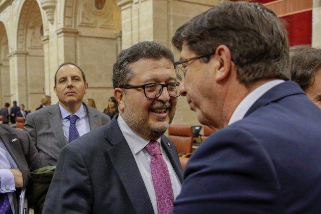 Juan Marín (Cs) Francisco Serrano (Vox) Parlamento Andalus - Efe