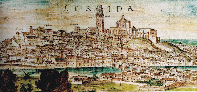 Grabado de Lleida (1563). Fuente Blog Cuál la Hacemos