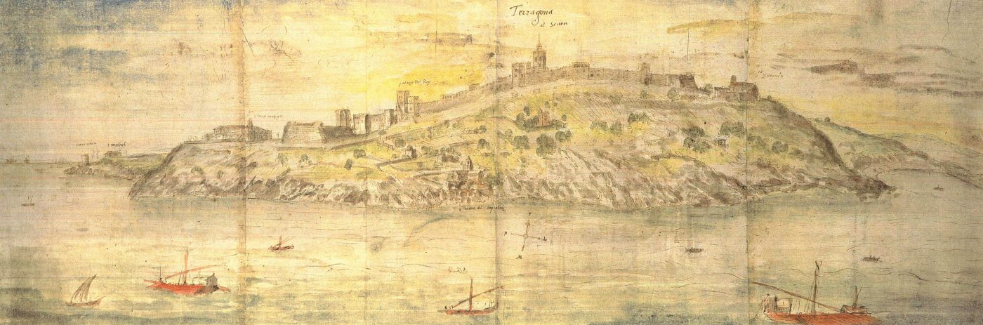 Grabado de Tarragona (1563). Fuente Wikipedia