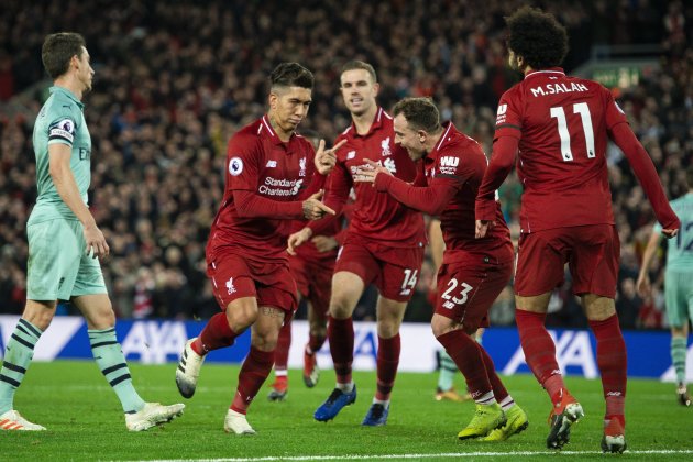 Firmino Shaquiri Salah Liverpool Arsenal EFE