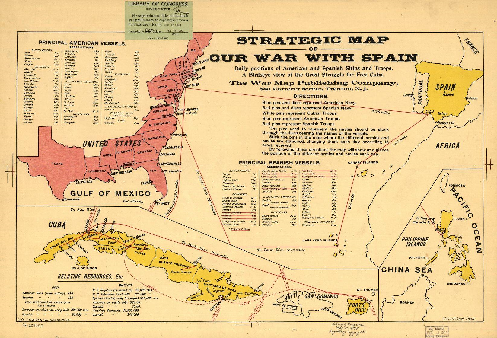 Afusellen José Rizal, l'heroi nacional filipí que es va formar a Barcelona. Poster de la Guerra hispano nordamericana (1898). Font Biblioteca del Congrés dels Estats Units