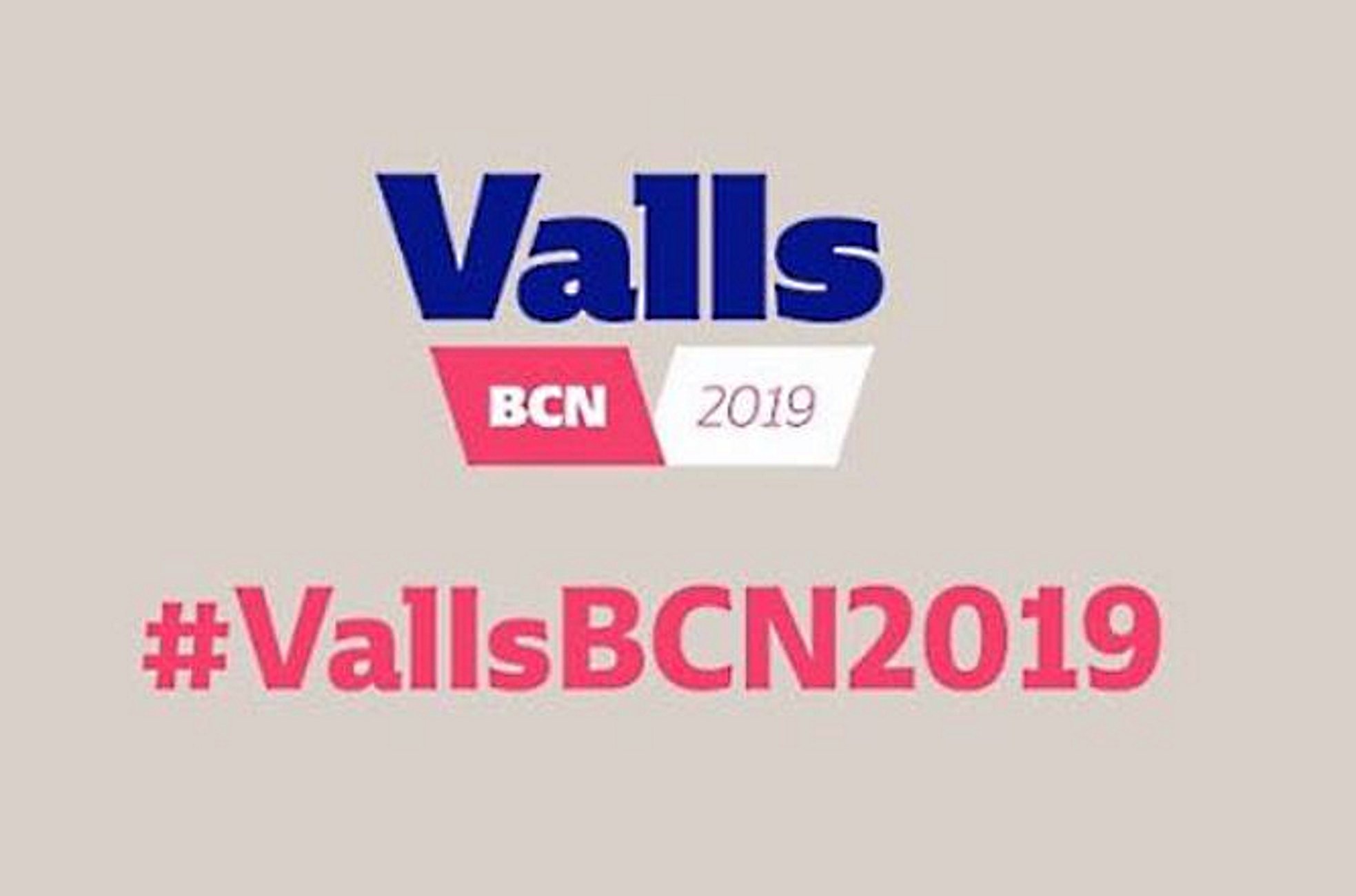 El logo de campaña de Valls, con los colores de la bandera francesa