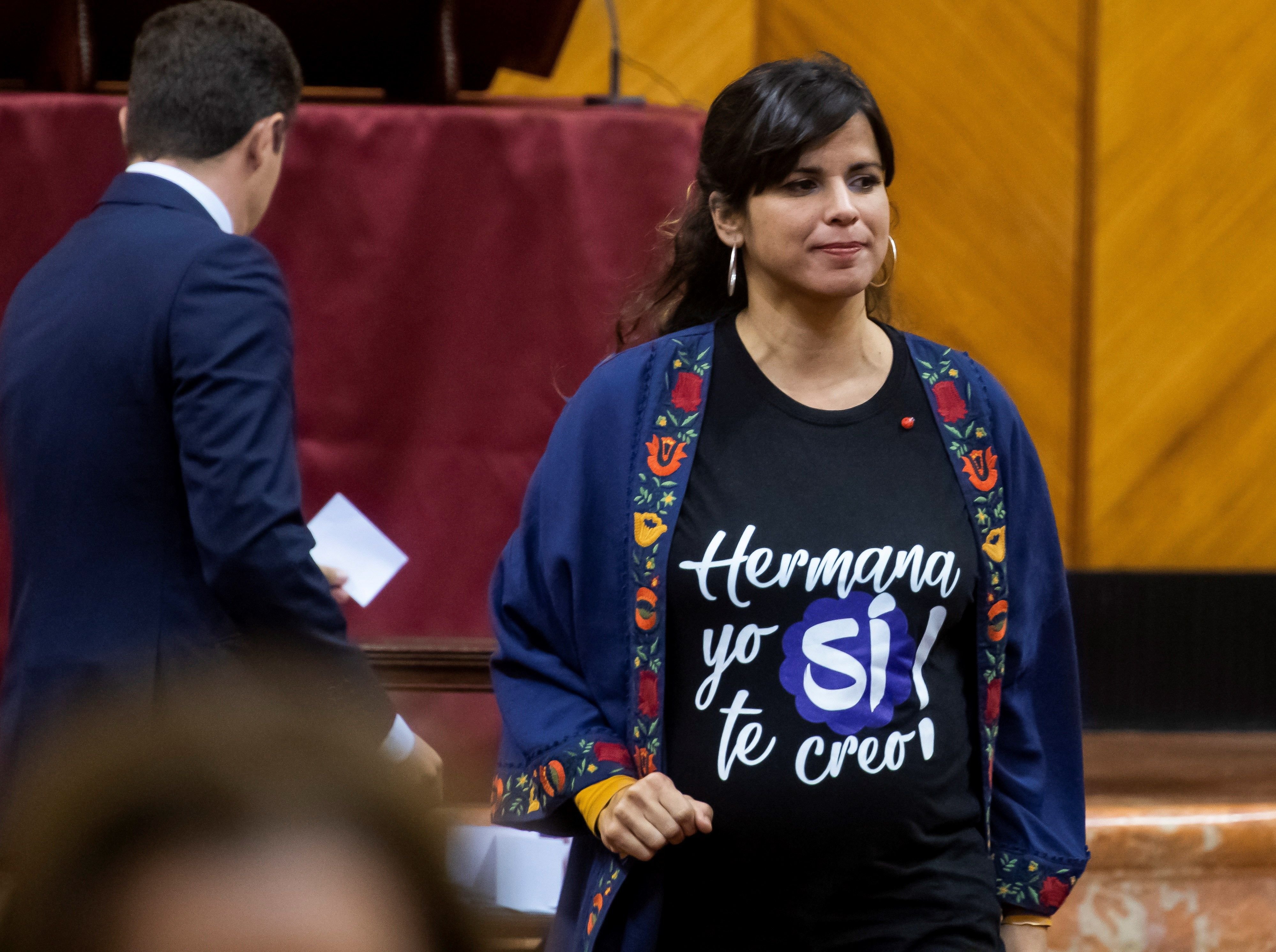 Teresa Rodríguez acusa a Vox de ser “cómplice de asesinatos de mujeres y niños”