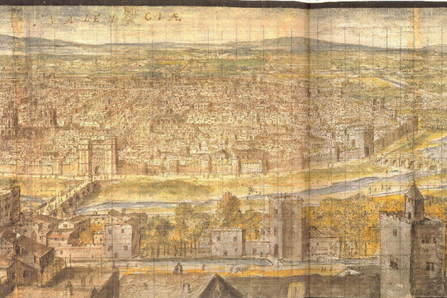 Grabado de Valencia (1563). Font Viquipedia