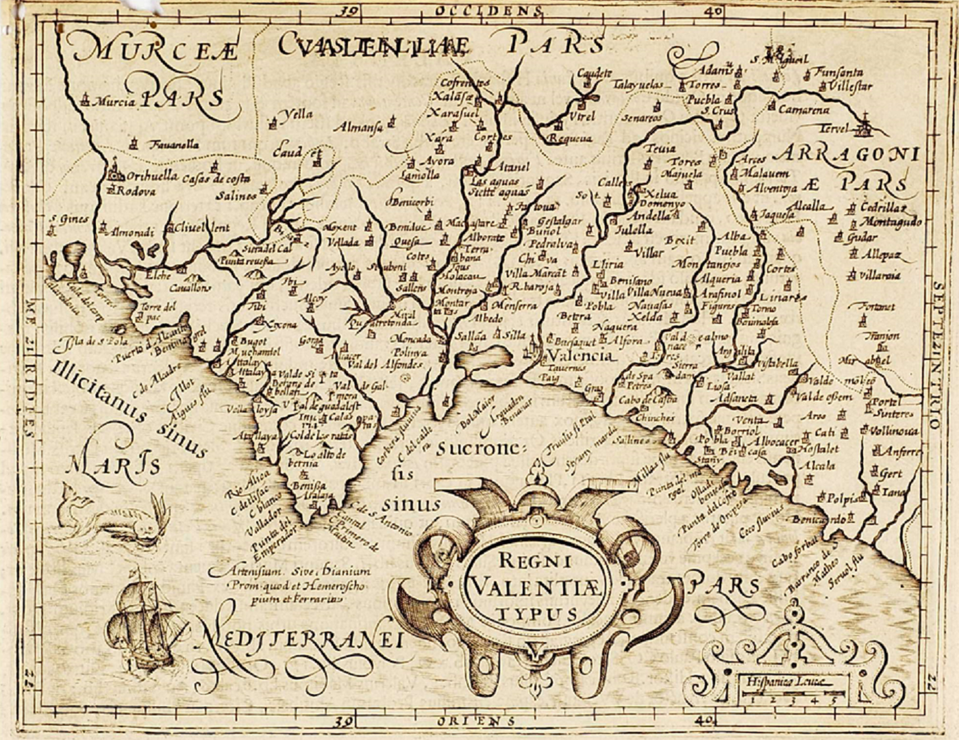 Mapa del País Valencià (1607). Font Biblioteca Valenciana Digital. Generalitat Valenciana Mapa del País Valencià (1607). Font Biblioteca Valenciana Digital. Generalitat Valenciana