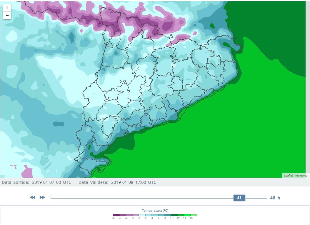 Predicció temperatures   Meteocat