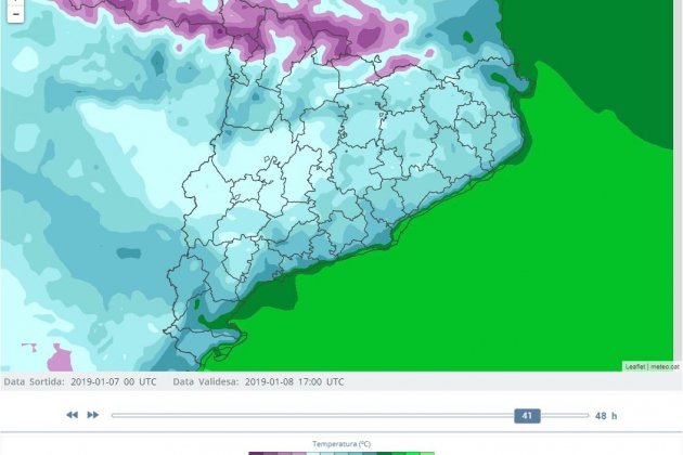 Predicción temperaturas Meteocat