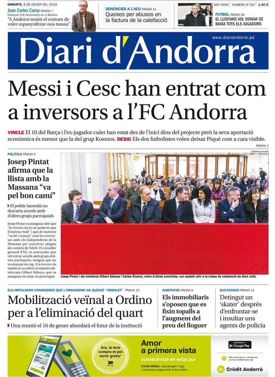 Diario de Andorra Llevada|Traída 08 12 2019
